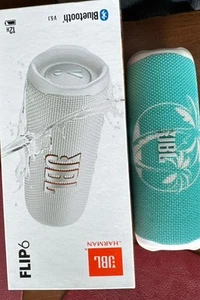 JBL Flip 6 Blue white Portable Speaker Waterproof Blue new travel portable - Picture 1 of 6
