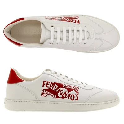 Zapatillas Salvatore Ferragamo Achille Venn Cuero Blanco Talla 12 EE. UU. Nuevas Foto 1 de 4