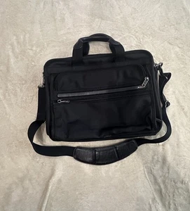 TUMI 26130D4 schwarz ballistische Nylon Alpha Tasche Gepäck Laptop Kuriertasche Schulter - Bild 1 von 9