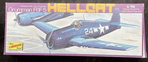 The Lindberg Line Grumman F6F-5 Hellcat 1/72 Scale Model Kit   (Stk#27@205) - Foto 1 di 6