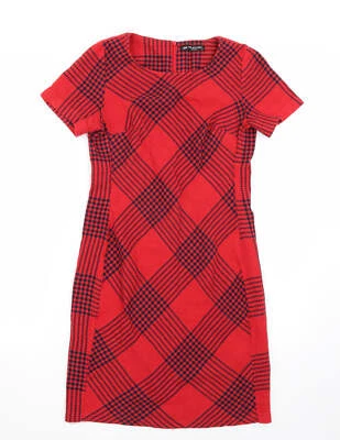 Collection London Damen rote Baumwolle A-Linie Größe 8 runder Ausschnitt - Bild 1 von 4