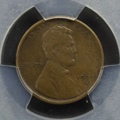 1909-S 1C Lincoln Wheat Cent VDB - PCGS VF30 - Remarkable First Year - Key Date - Image 1 of 4
