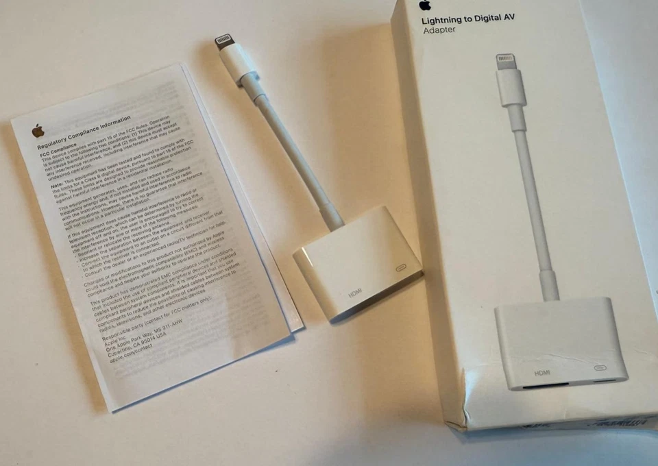 Apple Lightning Digital AV Adapter MD826AM/A - A1438 Original Funktionsfähig Getestet - Bild 1 von 4