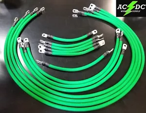Cavo batteria carrello da golf 6 Awg HD 13 pz VERDE TXT E-Z-GO Set MADE USA - Foto 1 di 1