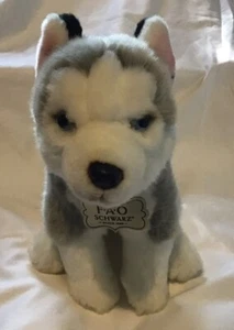 FAO Schwarz Siberian Husky Welpe Hundespielzeug Plüschtier 10 Zoll ultraweich und kuschelig... - Bild 1 von 11