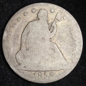 1858-O Seated Liberty Half Dollar CHOICE FREE SHIPPING E308 T - Picture 1 of 2