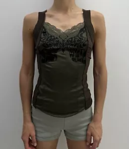 Vintage Miss Sixty Y2K Tank Top Butterfly Graphic Print Vintage 2000`s Grafik - Bild 1 von 11
