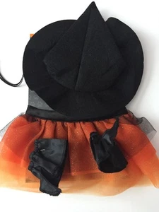 NWT Pet Witch Halloween Costume Tutu Black Orange Size Small /medium - Picture 1 of 5