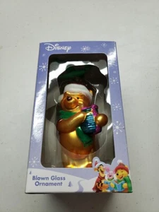 Disney Winnie The Pooh Blown Glass Ornament - Picture 1 of 3
