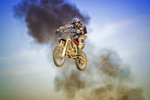 MOTOCROSS MOTORBIKE DIRT BIKE CANVAS PICTURE PRINT WALL ART - Picture 1 of 9
