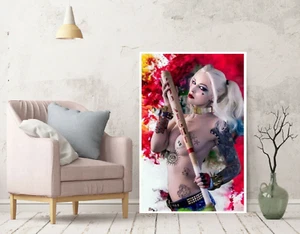 Harley Quinn Canvas print poster artwork - Picture 1 of 8
