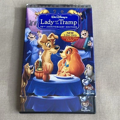 Walt Disney: The Lady & the Tramp (DVD 1955 2-Disc + Guide & Slipcover) Animated - Image 1 of 4