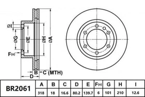 Bendix Ultimate 4WD Rear Brake Rotor for Isuzu MU-X UCS, UCR 3.0L 4JJ1-TC, 4JJ1- - Picture 1 of 2