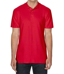 Gildan Double Pique Polo Shirt Classic Work Wear Adult Softstyle Mens Tops - Picture 1 of 31