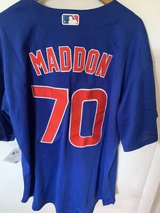 NWT New XXL Majestic Joe Maddon Chicago Cubs Jersey Authentic Blue World Series - Picture 1 of 9
