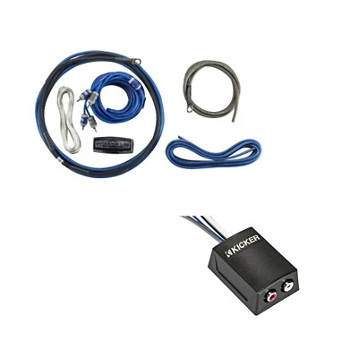 Kicker 46CK8 8 Gauge 2-Channel Amplifier Kit and Stereo Line Output Converter - Image 1 of 4