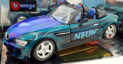 Burago 1/18 scale Diecast 3349 - BMW M Roadster Lady Neon - Blue/Green - Image 1 of 4