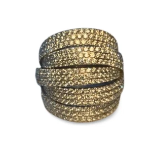 Magnífico anillo con cúpula de diamantes de oro blanco de 18 quilates - Imagen 1 de 3