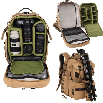 Professional Camera Backpack DSLR SLR Camcorder Travelling Shoulder Bag Black - Image 1 of 4