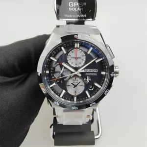 Seiko Astron Solar GPS Satellite Radio Dual Time Chronograph SBXC151/SSH151 - Picture 1 of 9