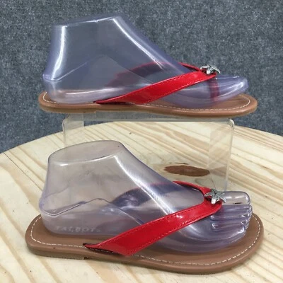 Talbots Sandals Womens 7 Flip Flop Red Slip On Casual Toe Post Open Toe Low Top - Image 1 of 4