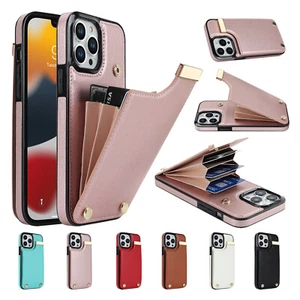 For Samsung Galaxy A14 A54 Note 20 Back Leather Card Shockproof Kickstand Case - Photo 1 sur 50
