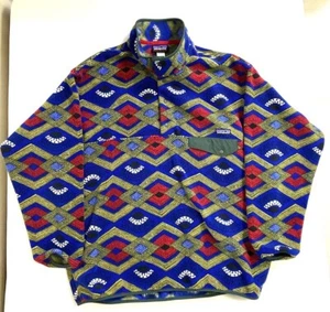 Vintage Patagonia Synchilla Fleece Pullover Herren Gr. M Slowfoot Snap-T Aztec - Bild 1 von 13