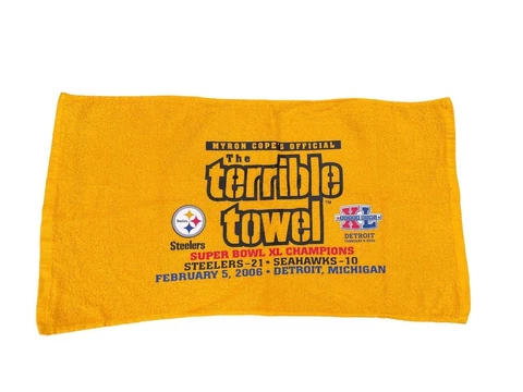 Terrible Towel Pittsburgh Steelers Myron Cope's Official Super Bowl XL 2005 2006 Cover
