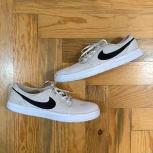 Nike SB Portmore Ultralight White Mesh Black Skate Shoes Men Size 11 - Picture 1 of 10