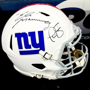 Eli Manning Phil Simms Signed Full Size AUTHENTIC Helmet ALT Giants Fanatics - Picture 1 of 3