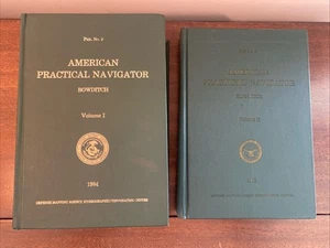 American Practical Navigator Bowditch Pub No. 9 Vol. 1 (1984) & Vol. 2 (1975) - Picture 1 of 15