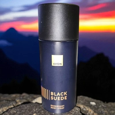 Avon BLACK SUEDE Körperspray Herren Deo Spray Duft Zitrone Bergamotte Amber - Bild 1 von 4