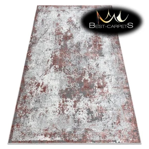 Modern Elegant Exclusive structural Rug ALLURE Abstraction glamour white / pink - Picture 1 of 10