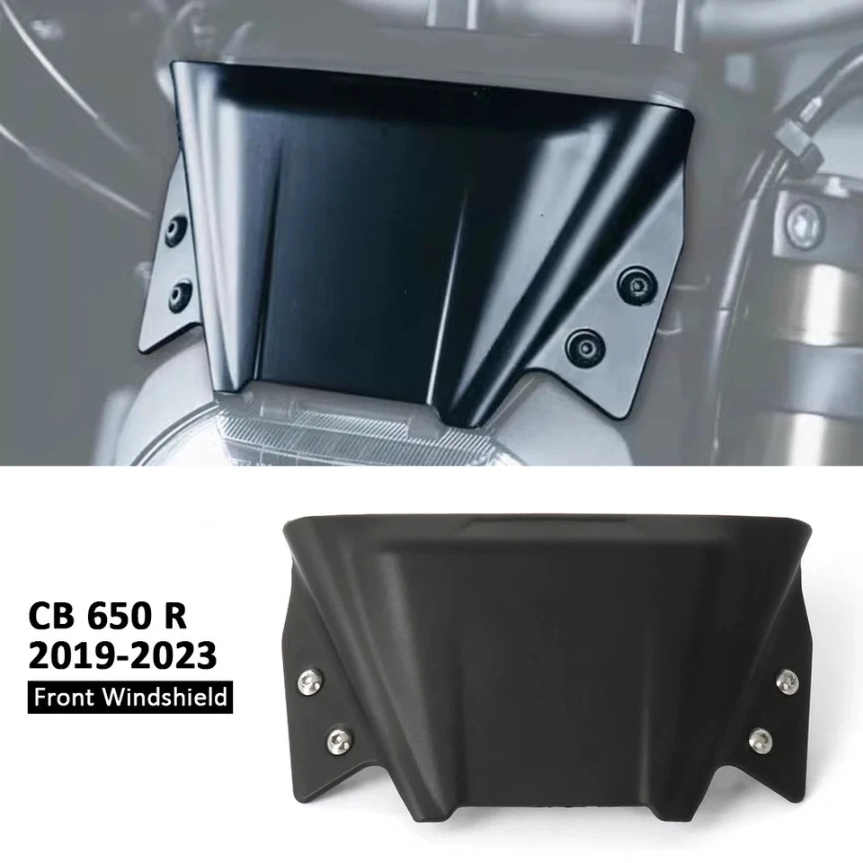 Para Honda CB650R 2019-2023 Nuevo Parabrisas Mosca Deflector de Viento Pantalla Negro Kit Foto 1 de 4