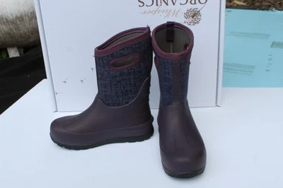 Botas de Goma Bogs Juveniles Talla 6 Púrpura NeoClsc Impermeables Fácil de Tirar Caza Foto 1 de 4