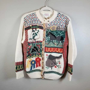 Vintage Orvis 90s Knit Sweater Farmhouse Cottage Core Cardigan Womens XL - Picture 1 of 9