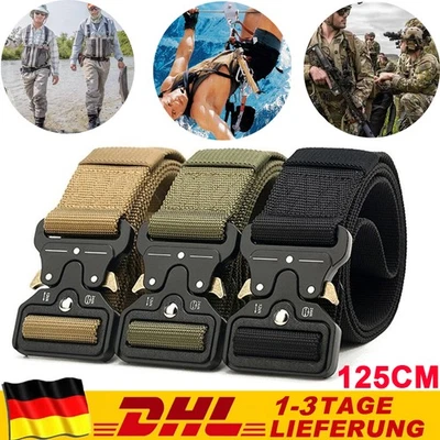 5AGOODS Gürtel Herren Militär Taktischer Military Arbeitsgürtel Schwerlast Schnalle 125