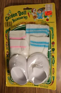 Accesorios para muñecas de jardín 1983 zapatos y calcetines Totsy para bebés de 14"-18" GDA13 - Imagen 1 de 5