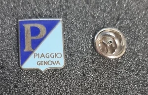 Piaggio Pin Genova Logo Enamelled - Dimensions 15X19Mm - Picture 1 of 1