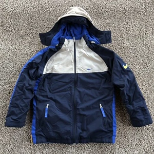 Vintage Nike Reversible Jacket Youth XL 18-20 Fits Mens S/M Full Zip Hooded Y2K - Picture 1 of 15