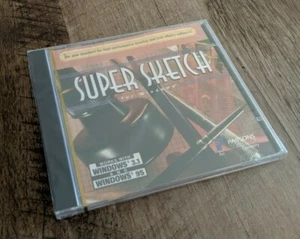 Super Sketch Windows 95 3.1 CD-ROM NEW/SEALED Drawing and Text Effects Software - Picture 1 of 1