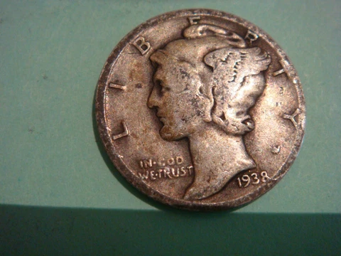 1938 S Mercury Dime - Good+ to Fine Cover