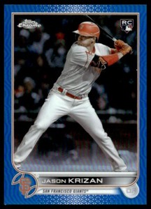 2022 Topps Chrome Update Blue Refractor Jason Krizan 107/199 San Francisco