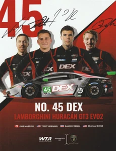 2025 Wayne Taylor Racing Lamborghini Huracán GTD signed Rolex 24 IMSA Hero Card - Picture 1 of 2