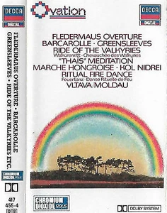 KARAJAN SOLTI FLEDERMAUS OVERTURE BARCAROLLE VALKYRIES CASSETTE ALBUM DIGITAL  - Picture 1 of 10