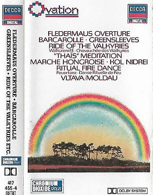 KARAJAN SOLTI FLEDERMAUS OVERTURE BARCAROLLE VALKYRIES CASSETTE ALBUM DIGITAL  - Image 1 of 4