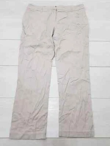 ATMOSPHERE Chino Trousers Size 14 W34 L26 Beige Zip Stretch Pockets Cotton Blend - Picture 1 of 10