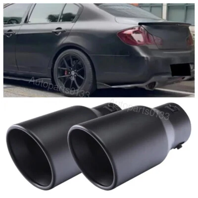 2x For Infiniti G35 G37 Sedan Car Exhaust Pipe Tip Rear Throat Muffler Tailpipe Foto 1 de 4