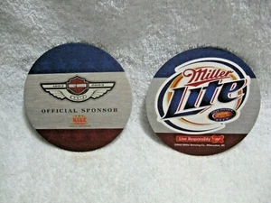 Vintage Collectible HARLEY DAVIDSON 100th Anniversary MILLER LITE Beer Coaster! - Picture 1 of 5