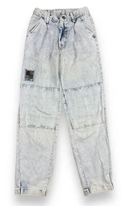 Vtg Wrangler Youth Jeans Double Knee Acid Wash USA Made Sz 14 Slim 24x26” - Picture 1 of 17